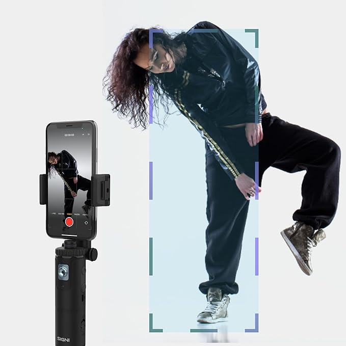 SIGNI FOLLO Ai Face Tracker Tripod with Bluetooth Remote 360 Degree Rotation, Adjustable Height