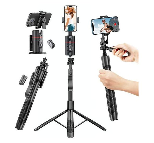 SIGNI FOLLO Ai Face Tracker Tripod with Bluetooth Remote 360 Degree Rotation, Adjustable Height